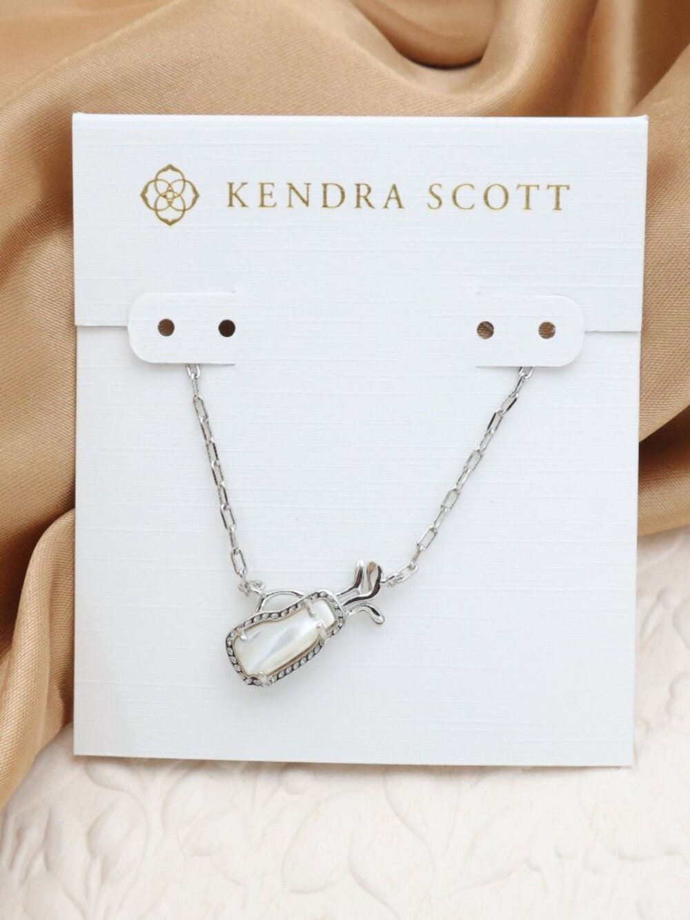 Kendra Scott Golf Silver Mother-of-Pearl Pendant Necklace